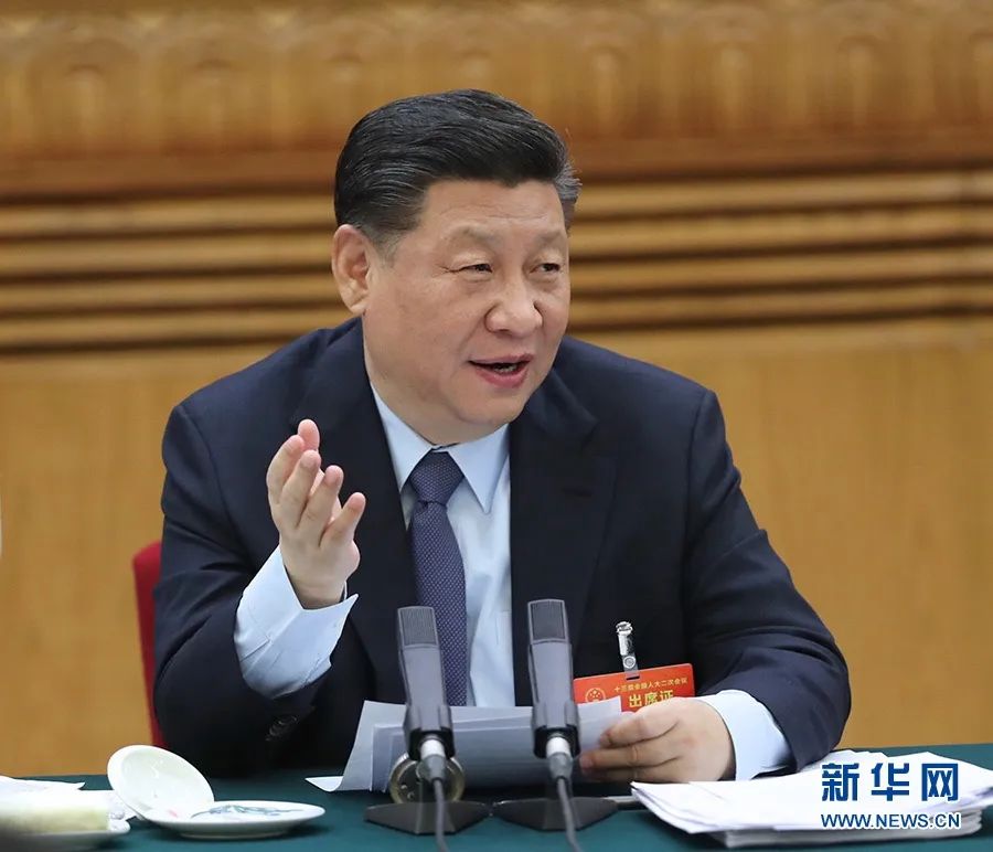 2019年3月7日，習近平參加十三屆全國人大二次會議甘肅代表團的審議。新華社記者 鞠鵬 攝