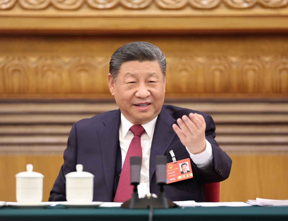 2025年3月5日下午，習(xí)近平總書記參加他所在的十四屆全國(guó)人大三次會(huì)議江蘇代表團(tuán)審議。