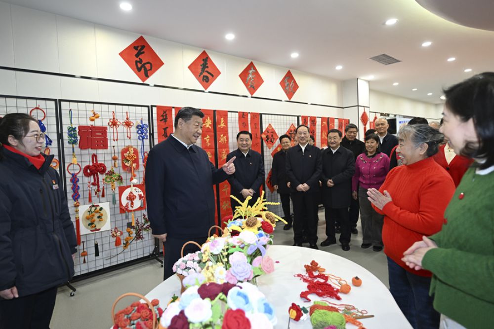 2025年1月23日，習(xí)近平總書記在沈陽(yáng)大東區(qū)長(zhǎng)安街道長(zhǎng)安小區(qū)社區(qū)黨群服務(wù)中心考察。